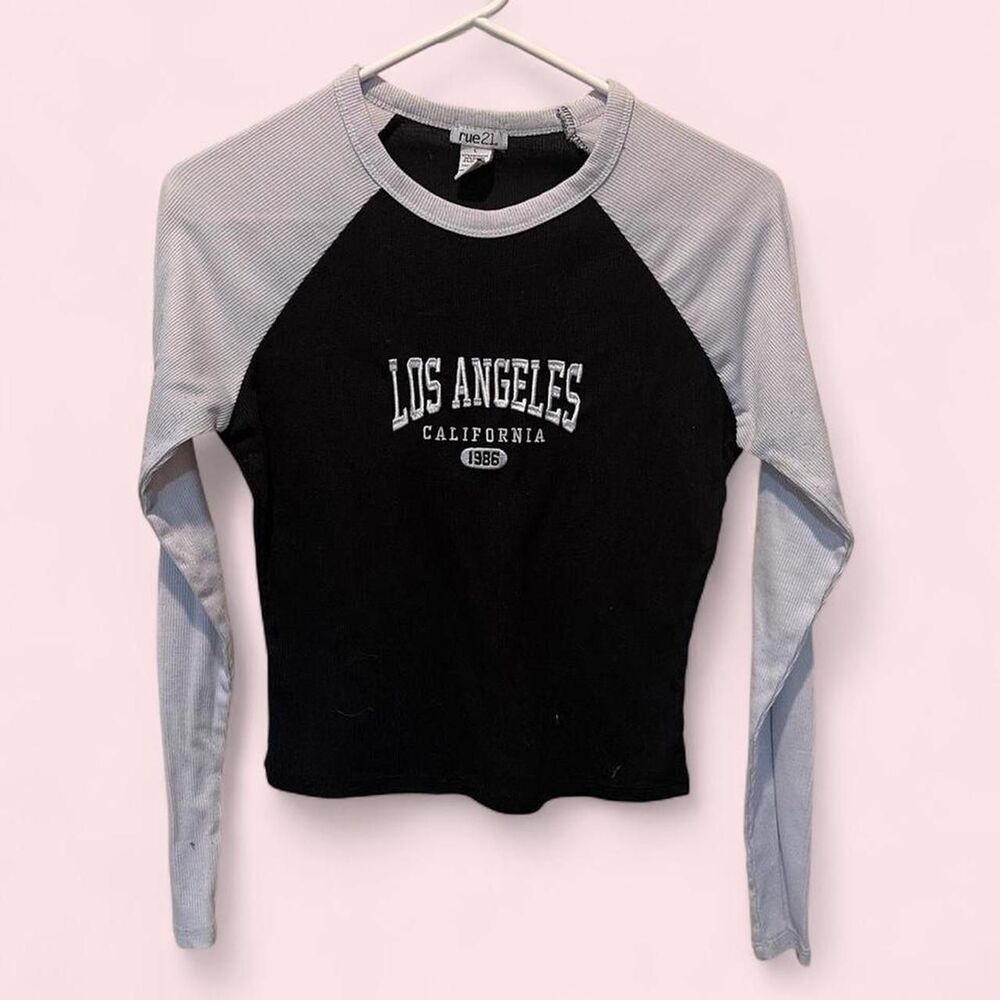Rue-21 Women's Black and Grey Shirt